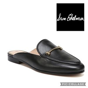 Sam Edelman Laurna Mule {Black/Gold} 7